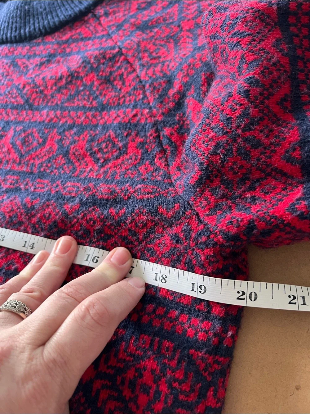 J Crew Women’s Nordic Fair Isle Lambswool Blend Crewneck size Medium - Picture 11 of 11